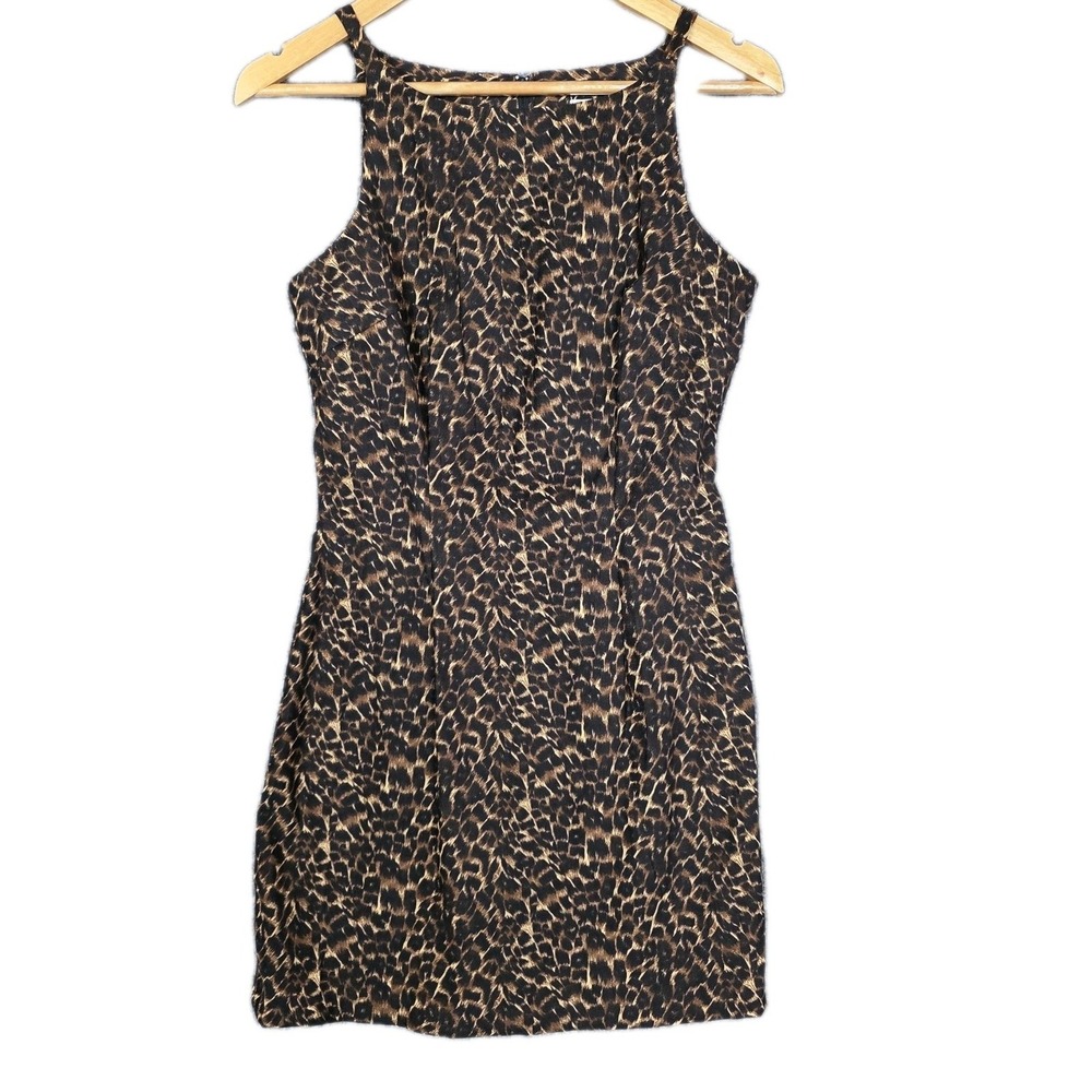 Vintage XOXO USA Leopard Print Bodycon Dress 7 Animal Print Y2K Mob Wife Mini